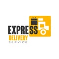 Express delivery service logo design template, vector Illustration on a white background Royalty Free Stock Photo