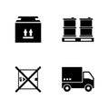 Express delivery. Simple Related Vector Icons Royalty Free Stock Photo