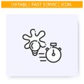 Express design line icon. Editable illustration