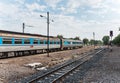 Express diesel railcar. Royalty Free Stock Photo