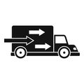 Express free delivery icon, simple style