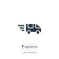 Express icon vector. Trendy flat express icon from user interface collection isolated on white background. Vector illustration can Royalty Free Stock Photo