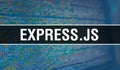 EXPRESS.JS with Binary code digital technology background. Abstract background with program code and EXPRESS.JS. Programming and Royalty Free Stock Photo