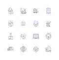 Express mail line icons collection. Expedited, Priority, Fast, Quick, Swift, Rush, Next-day vector and linear