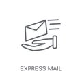 Express mail linear icon. Modern outline Express mail logo conce