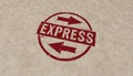 Express stamp and stamping Royalty Free Stock Photo