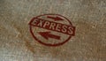 Express stamp and stamping Royalty Free Stock Photo