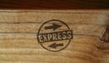 Express stamp and stamping Royalty Free Stock Photo