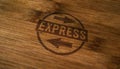 Express stamp and stamping Royalty Free Stock Photo