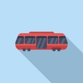Express train platform icon flat vector. Move business wagon
