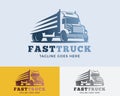 Express Truck Logo Vector Design Royalty Free Stock Photo