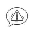 Expressing caution black icon concept. Expressing caution flat vector symbol, sign, illustration.