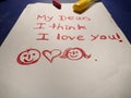 expressing love, feelings from a letter