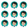 Male Doctor Avatar With Various Expression