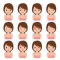 Expression of multiple women