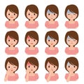 Expression of multiple women
