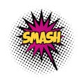 Expression splash with smash word pop art fill style