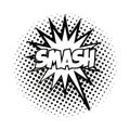 Expression splash with smash word pop art line style