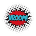 Expression splash with vroom word pop art fill style Royalty Free Stock Photo