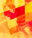 Expressionism abstract photography background in orange, red and yellow colors