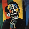 Expressionism Poster: Smiling Man In German Expressionist Style