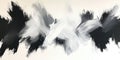 Expressionistic Canvas Painting Featuring Monochrome Brushstrokes of White, Grey, and Black Tones Royalty Free Stock Photo