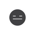 Expressionless Emoji face vector icon