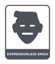 expressionless emoji icon in trendy design style. expressionless emoji icon isolated on white background. expressionless emoji