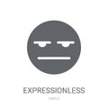 Expressionless emoji icon. Trendy Expressionless emoji logo concept on white background from Emoji collection Royalty Free Stock Photo