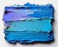 An expressive blue paint blot that emphasizes its nuanced texture and color palette Royalty Free Stock Photo