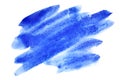 Expressive blue watercolor brush strokes Royalty Free Stock Photo