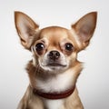 Expressive Chihuahua With Brown Collar: Playful Conceptual Art By Mike Campau