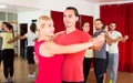 Expressive couple learning tango