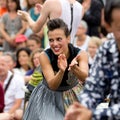 Expressive and cute street performer.