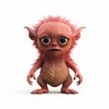 Expressive 3d Monster: Realistic Rendering Of A Playful Red Troll