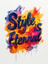 Expressive graffiti style typographic art piece Royalty Free Stock Photo