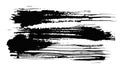 Expressive horizontal textured black ink stain