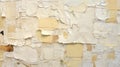 Expressive Impasto Texture: Art Collage Of Ripped Viscose And Sticky Notes