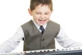 Expressive little pianist Royalty Free Stock Photo