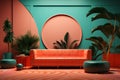 Expressive pop art interior bright and colorful living room design