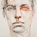 Expressive Portrait Drawing In The Style Of Anna Bocek