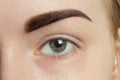 Expressive significant eye perfect shape of eyebrow Royalty Free Stock Photo