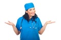 Expressive surgeon woman Royalty Free Stock Photo