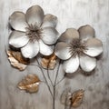 Expressive Textural Flowers: Serene And Decorative Art