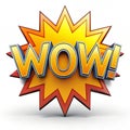 Wow Icon isolated on White Background Royalty Free Stock Photo