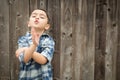 Expressive Young Mixed Race Boy Making Hand Gestures Royalty Free Stock Photo