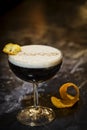 Expresso cofeee martini cocktail drink in bar Royalty Free Stock Photo