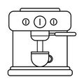 Expresso machine over a white background Royalty Free Stock Photo