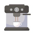 Expresso machine on a white background