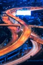 Expressway road in the centre of Bangkok,Thailand. Expressway is the infrastructure for transportation in big city.